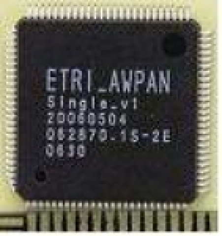 ETRI가 개발에 성공한 지그비 칩 모습