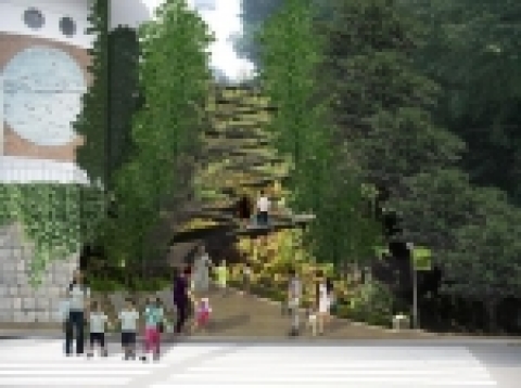 교육과학연구원 진입계단 보행환경 개선 사업완료 예시도