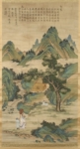 조속趙涑(1595-1668) 금궤도金櫃圖, 1636년, 비단에 색, 132.4×48.8cm
