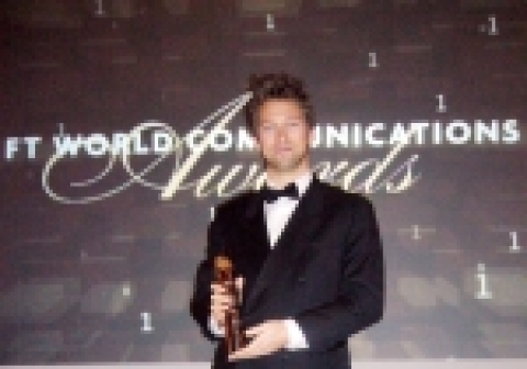 22일(한국시간) 영국 런던에서 열린 제 26회 FT World Communications Awards에서 삼성전자 영국법인 마케팅 매니저인 닉 터너 사무엘(Nick Turner-