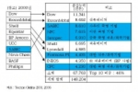 2010년 세계 에틸렌 Top 10 전망
