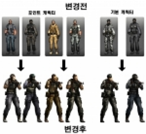 리뉴얼 캐릭터 6종