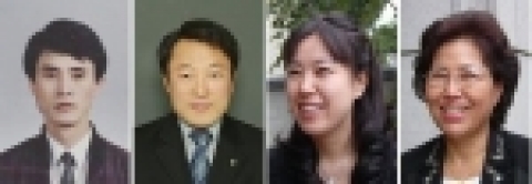 좌로부터 한사랑 중앙회의 의장 진용, 사무총장 박인과, 사무국장 김미라, 자문위원 이순애 씨