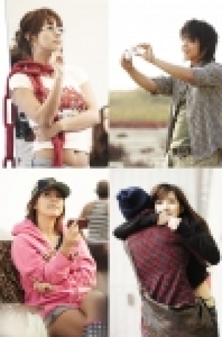 삼성전자 새로운 대작 뮤직드라마 '애니스타'를 공개 장면. '애니스타'는 9분 분량의 대작 뮤직드라마이다. 애니콜의 인기 모델 이효리, 이준기와