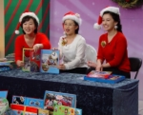 우리홈쇼핑 아동 도서 ‘토마스와 친구들’ 방송 장면.
