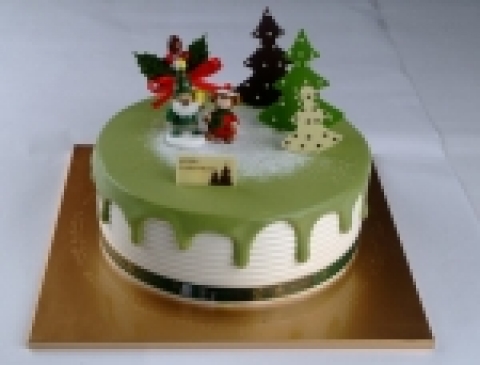 해피스노우 녹차쉬폰케익