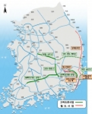 국가간선교통망사업 위치도