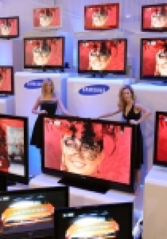 CES 삼성부스에 설치된 삼성전자 디지털TV