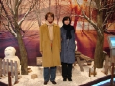 강원드라마갤러리내 ‘겨울연가’ 주인공 밀납인형 전시연출