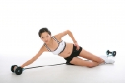 튜빙을 이용한 옆구리운동