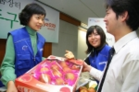 삼성네트웍스는 민족의 대명절인 설날을 맞이하여 농촌사랑 프로그램의 일환으로 자매마을의 특산물을 전시, 판매하는 ‘1사(社)3촌(村) 나눔장터’를 7일 개최하였다.