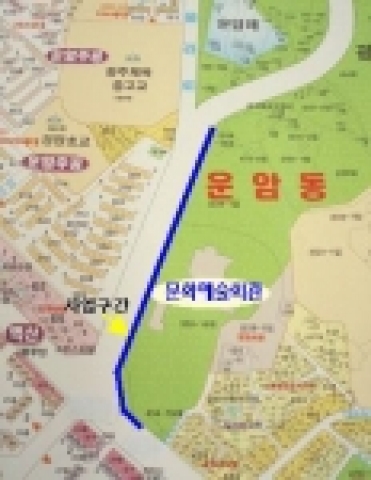 야간경관 사업 위치도