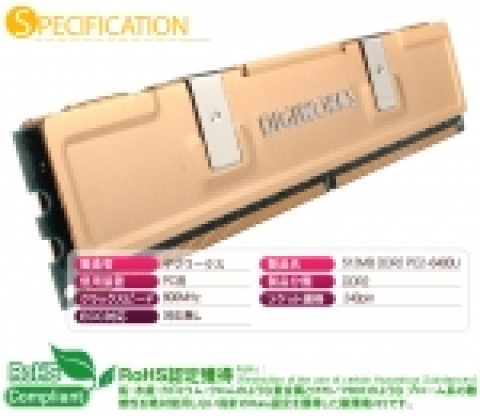 일본어로 제작된 디지웍스 PC 메모리 제품정보