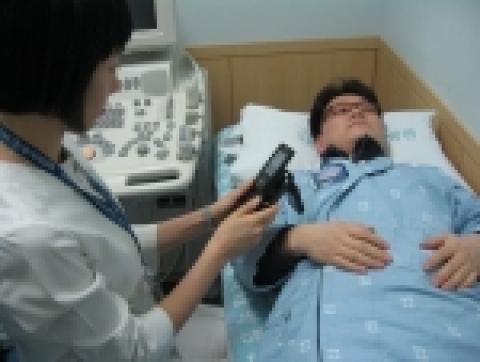 환자 간호사 모바일RFID 리더 시연