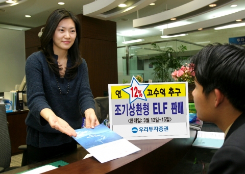 우리투자증권(사장: 朴鍾秀)은 조기상환형 주가연계펀드(ELF)인 「우리 2Star 파생상품투자신탁 제TH-1호」를 3월 12일(월)부터 15일(목)까지 우리은행과 공동판매한다고 밝