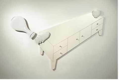 신동원 a moment 자기토, 페인트, MDF 100 x 67cm 2007
