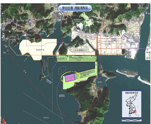 부산항 신항 2-4단계 사업 위치도