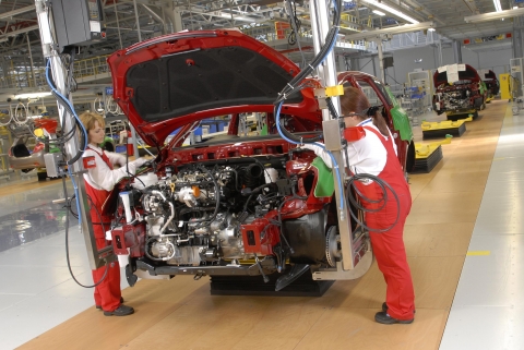 Zilina - Assembly line - women workers