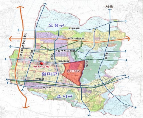 부천원미재정비촉진지구 위치도