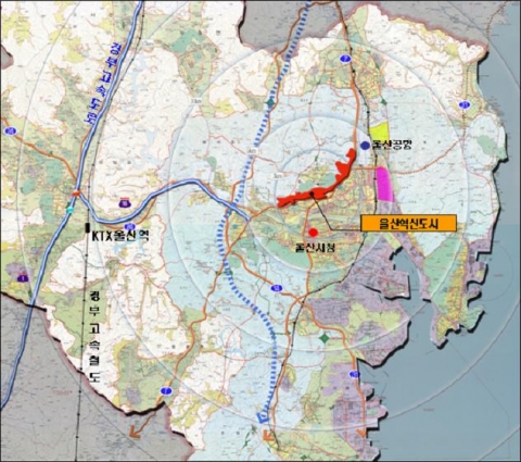 울산혁신도시 위치도