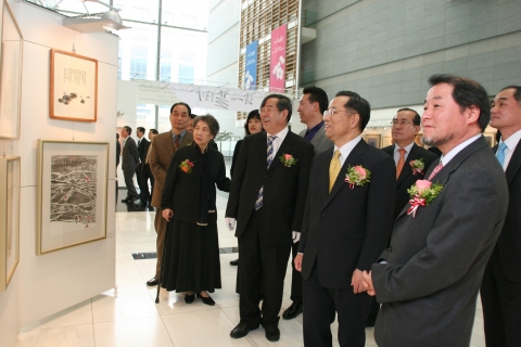 산업은행 창립 53주년 기념 시화전 개막식 