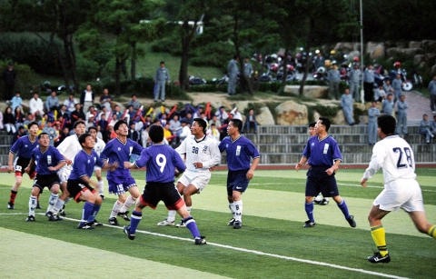203개팀이 출전한 현대중공업 사내축구대회가 7개월간 열전에 돌입했다. 