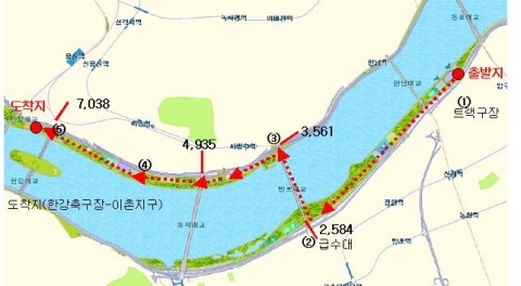 민걷기대회 코스 안내도