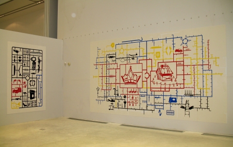 김현숙 / Dream Play-plamodel (installed view)
/ foamex, color sheet, 2007