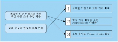 국내 디스플레이 부품 산업의 성장 모델