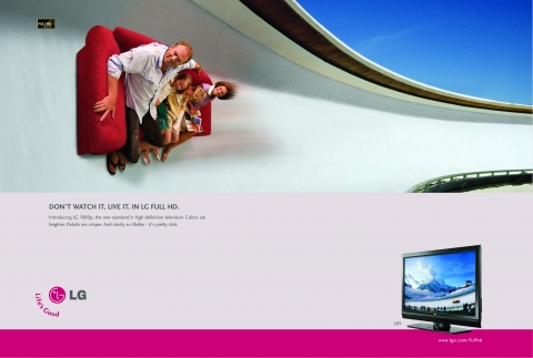 LG Raises Its Full HD TV Brand Profile with “Red Couch” Campaign