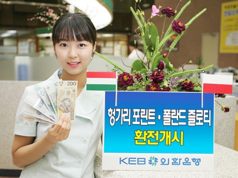 외환은행, 헝가리 & 폴란드 화폐 환전 개시