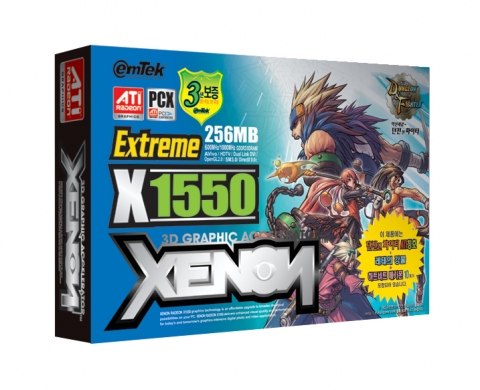 던전앤파이터의 인기 캐릭터의 이미지를 활용한 ATI 라데온(Radeon) X1550 기반의 새로운 그래픽 카드 