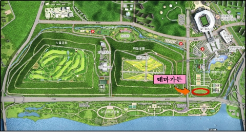 테마가든 조성 위치도