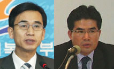 유시민 전 보건복지부 장관과 최희주 보건정책관