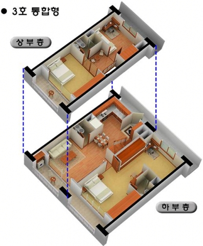 격간벽구조(평면조감도)