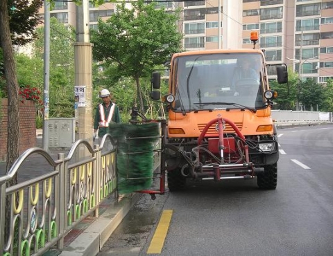 가로시설물(가드레일) 물청소