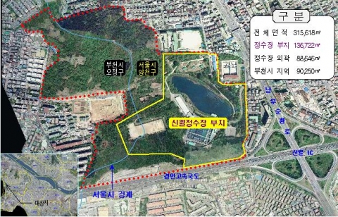 사업구역도 - 항공사진