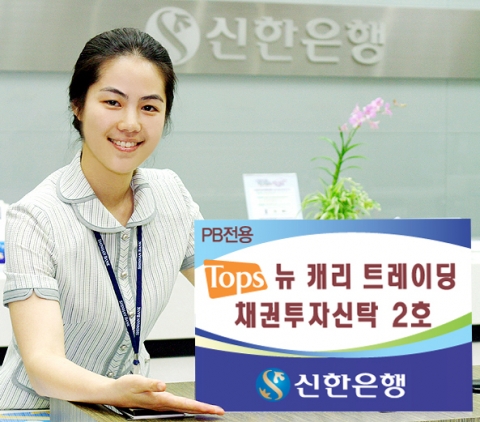 신한은행은 PB전용상품인 “Tops 뉴 캐리 트레이딩 채권투자신탁 2호”를 7월 23일부터 7월 30일까지 전국 12개 PB센터에서 한시적으로 판매한다.