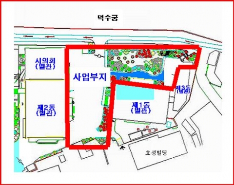 서소문별관 공원화 사업 구역도
