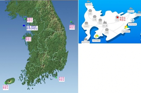 국가배경농도측정망 위치도