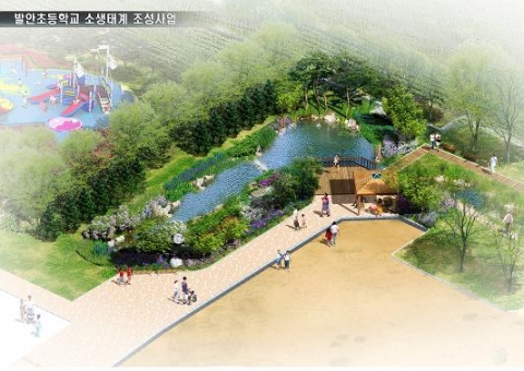 학교 소생태계 조성사업 조감도 
