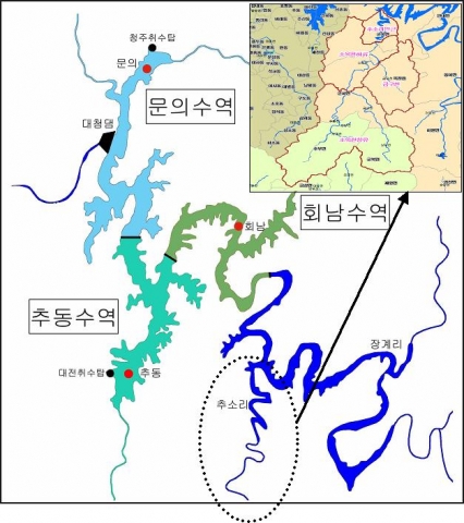 조사지점 유역도