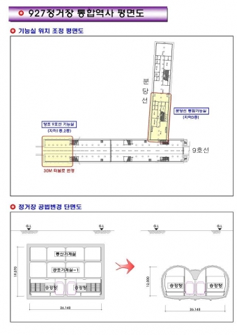 기능실 위치 조정 평면도