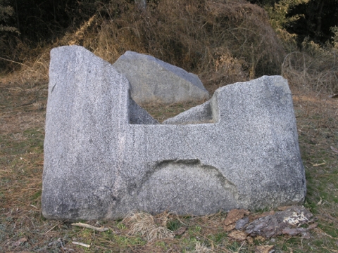 목탑지 심초석 전경