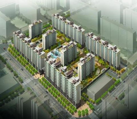 주동 디자인이 동일한 공동주택 단지