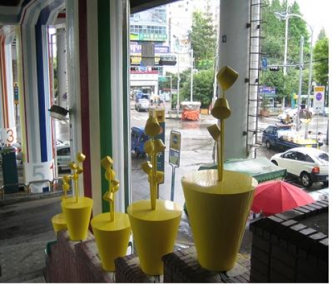 화분 작품설치 완료