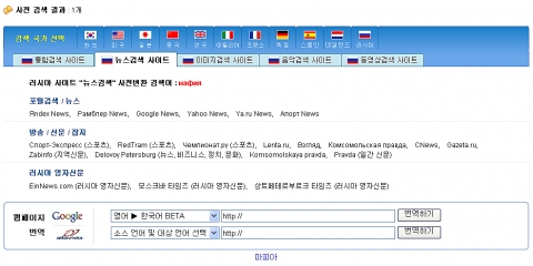 노리터닷넷(www.noliter.net)은 한국, 미국, 일본, 중국, 영국, 이탈리아, 프랑스, 독일, 스페인, 네덜란드에 추가로 러시아어를 서비스한다