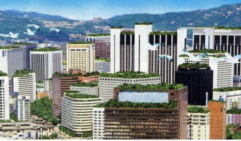 명동지역 옥상공원화 시뮬레이션