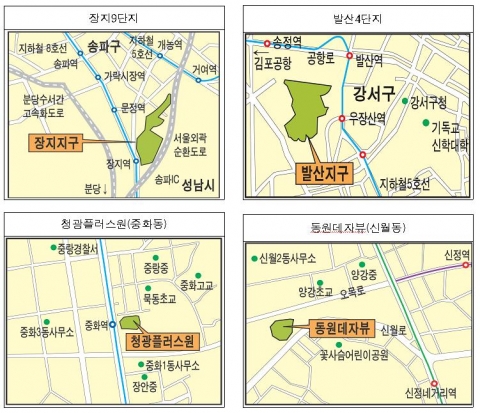SH공사 시프트 3차 공급 예정지 위치 
