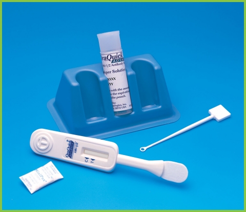 채혈없이 20분만에 HIV-1/2 결과 확인이 가능한 오라퀵 어드밴스 HIV-1/2 항체시험